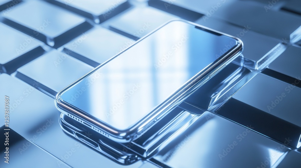 Close up of phone with creative forex chart on blue background. Trade, finance, technology and communication concept. 3D Rendering Close up of phone with creative forex chart on blue background. Trade, finance, technology and communication concept. 3D Rendering