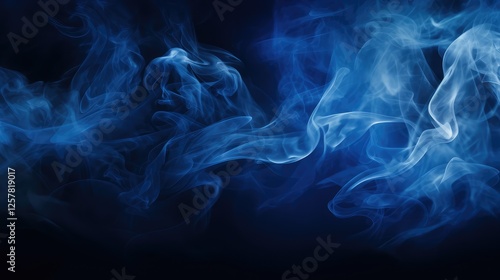 mystery dark blue smoke background