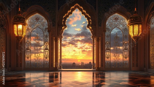 Sunset Vista from an Arabian Palace