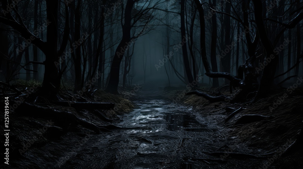 Fototapeta premium foreboding dark and scary background