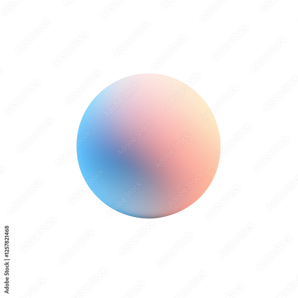 Abstract gradient sphere with soft pastel colors on a white isolated background. Abstract gradient sphere with soft pastel colors on a white isolated background.