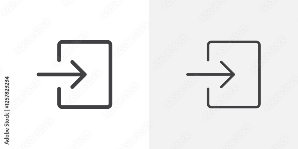 Enter icons vectors illustrations in black fill and liner versions Enter icons vectors illustrations in black fill and liner versions