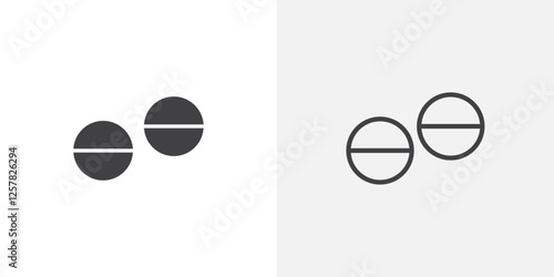 Medicine icons vectors illustrations in black fill and liner versions
