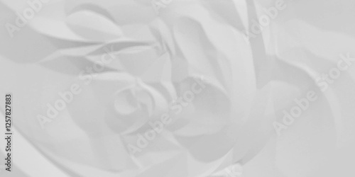 White crumpled paper background texture pattern overlay. wrinkled high resolution arts craft and Seamless white crumpled paper.