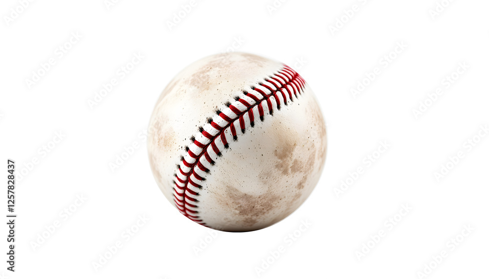 Close-up of a worn baseball transparent background, PNG. A highly detailed close-up of a used baseball on isolated white. Close-up of a worn baseball transparent background, PNG. A highly detailed close-up of a used baseball on isolated white.