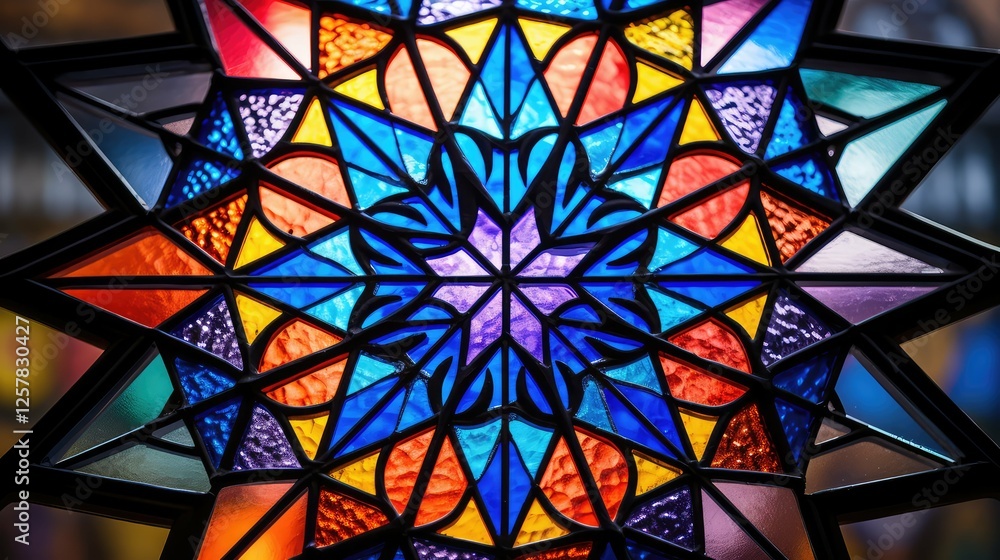 Fototapeta premium vibrant eight pointed star