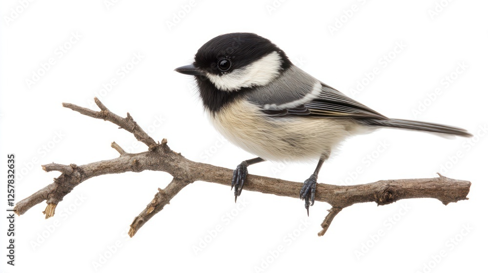 Obraz premium Black-capped Chickadee Perched on a Branch