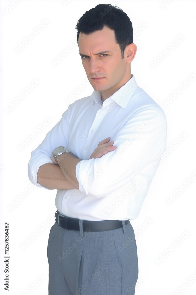 Handsome confident businessman isolated on white Handsome confident businessman isolated on white