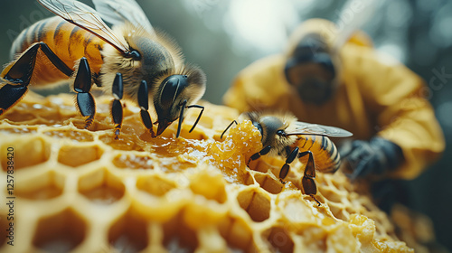 a group of bees photo