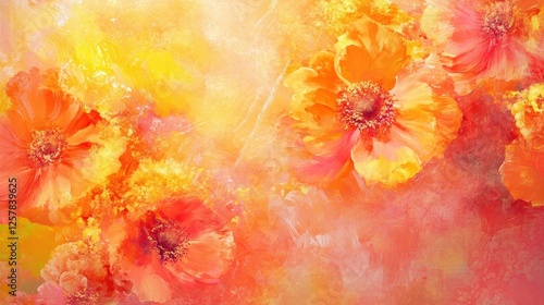 A Vibrant Background with Coral Orange and Sunshine