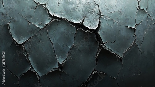 Dark moody textured cracked paint surface background. AI Generated