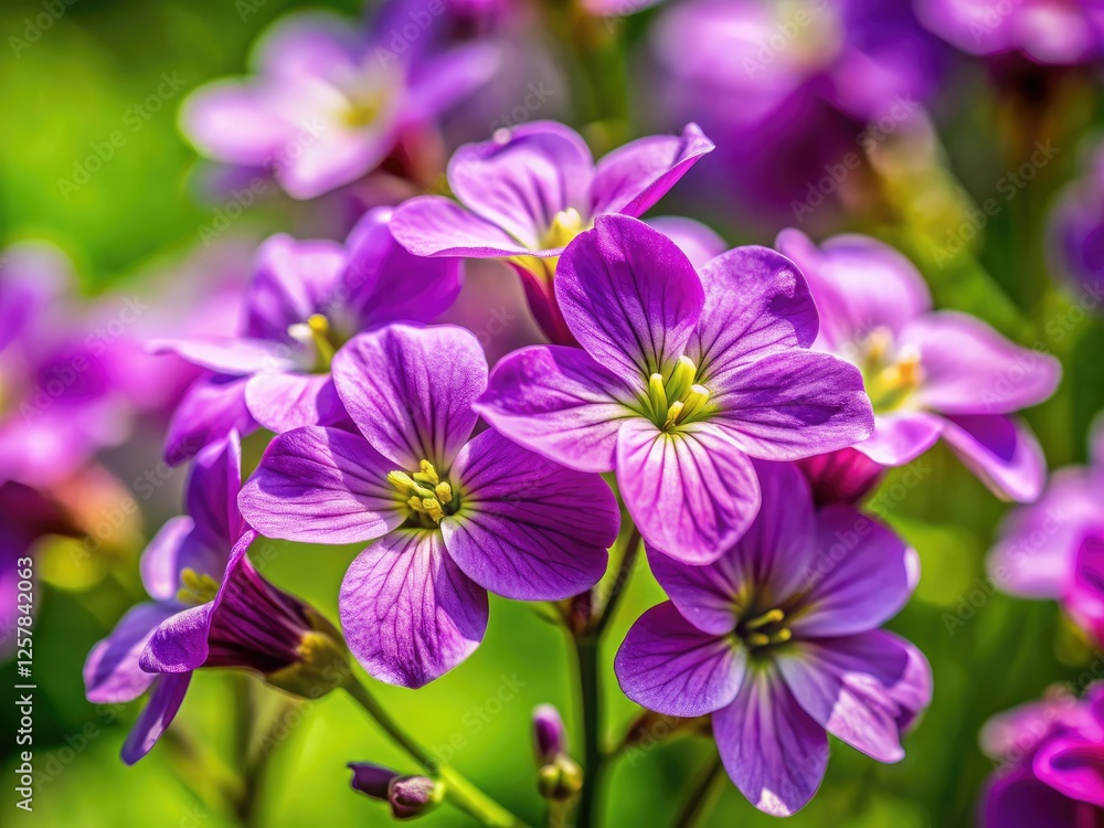 Capture the architectural beauty of cuckoo flowers: vibrant violet petals in striking detail. Capture the architectural beauty of cuckoo flowers: vibrant violet petals in striking detail.