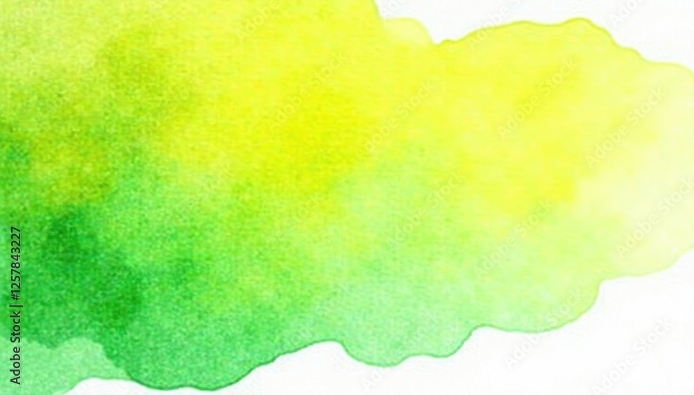 Fototapeta premium Abstract yellow-green watercolor wash, spring vibe, summer, background