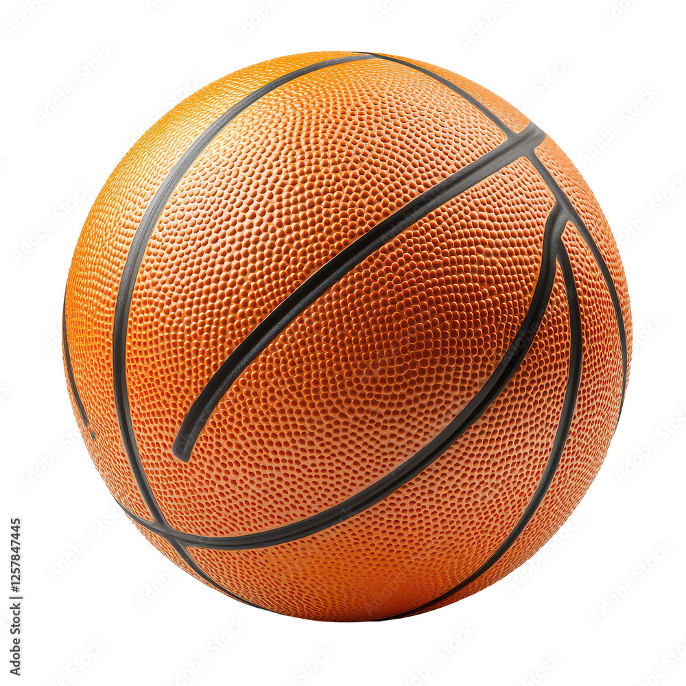 Obraz premium orange basketball isolated on transparent background