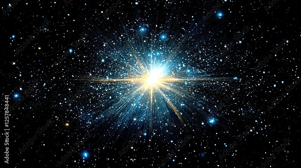 Obraz premium resembling a star on a black background
