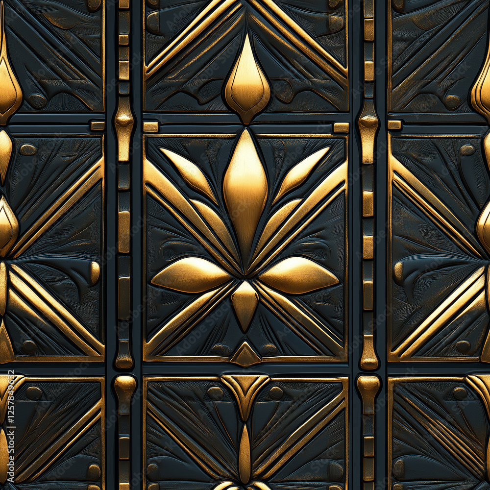 Air element Art Deco geometric seamless pattern