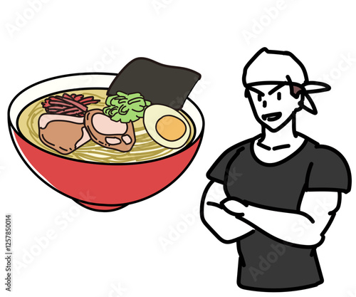 ラーメン職人とラーメン