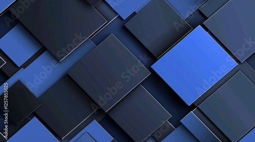 Wallpaper Mural Minimalist Blue background with square patterns for design, banner template. White space in the center of the page for text. Modern Blue and white pattern. Torontodigital.ca