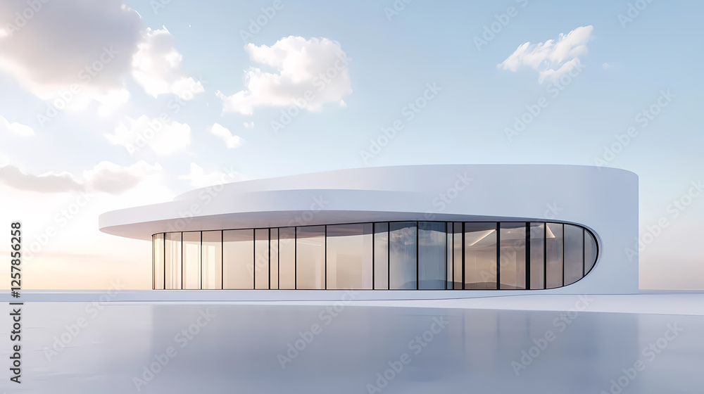 Fototapeta premium Minimalist future architecture