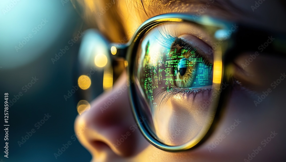 Child's Eye Reflects Digital Code: Exploring Future Tech and its Impact on Youth, Examining Ethical Concerns in Emerging Technologies.