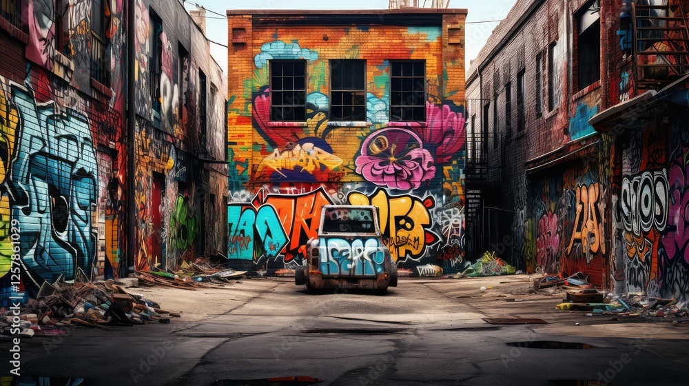 Fototapeta premium street black urban