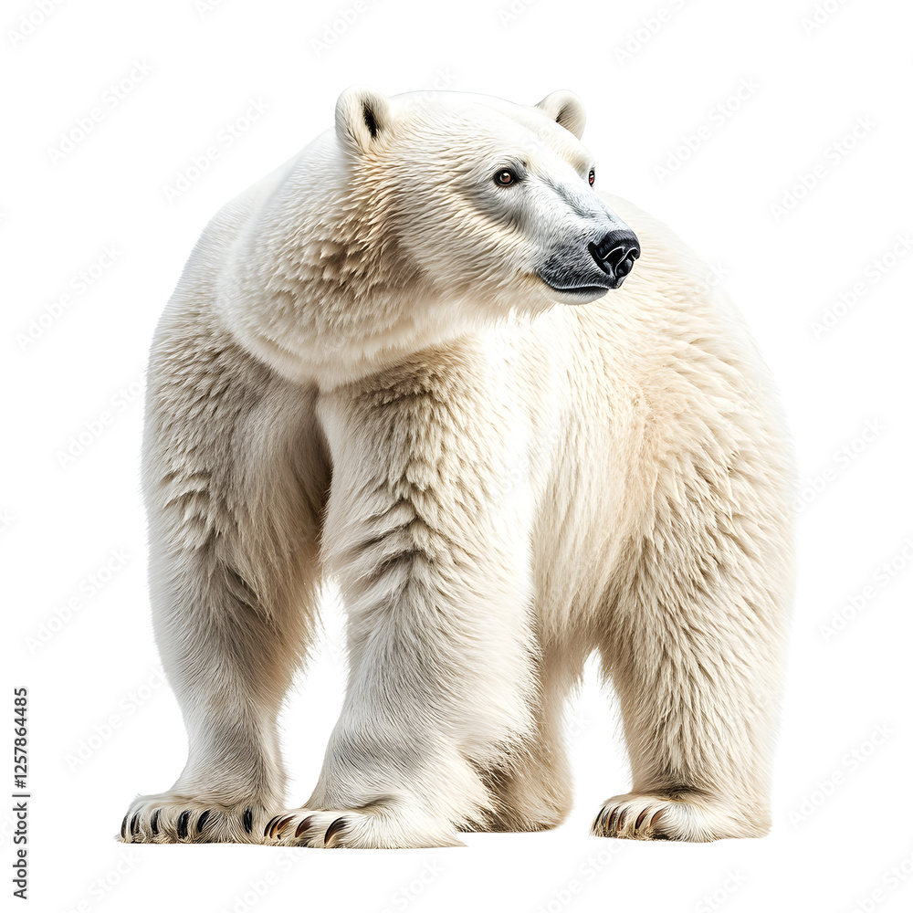 Fototapeta premium Polar Bear isolated on the white background