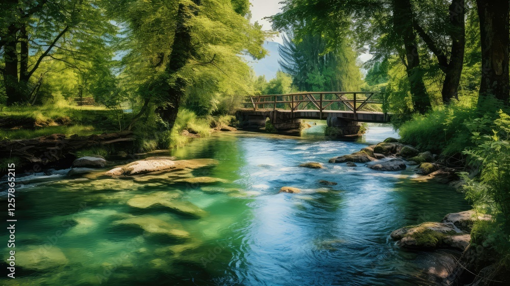 Fototapeta premium forest water river