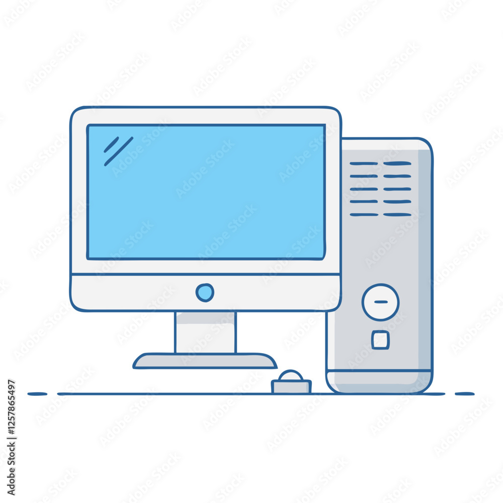 desktop computer icon, desktop computer vector illustration-simple illustration of desktop computer, perfect for desktop computer logos and icons desktop computer icon, desktop computer vector illustration-simple illustration of desktop computer, perfect for desktop computer logos and icons