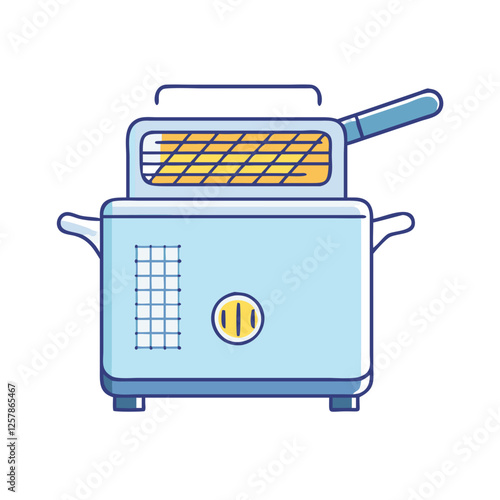 deep fryer icon, deep fryer vector illustration-simple illustration of deep fryer, perfect for deep fryer logos and icons