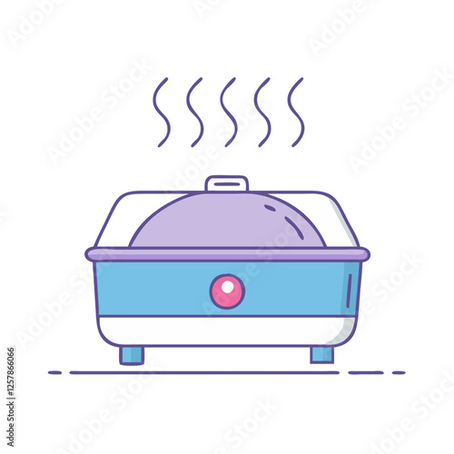 food warmer icon, food warmer vector illustration-simple illustration of food warmer, perfect for food warmer logos and icons