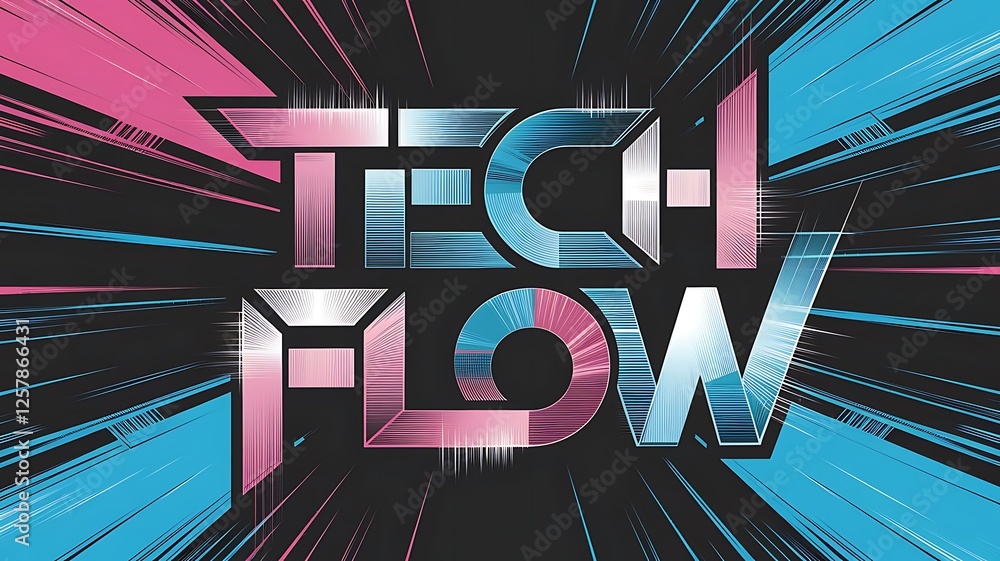 Tech Flow Abstract Design Graphic Art Tech Flow Abstract Design Graphic Art