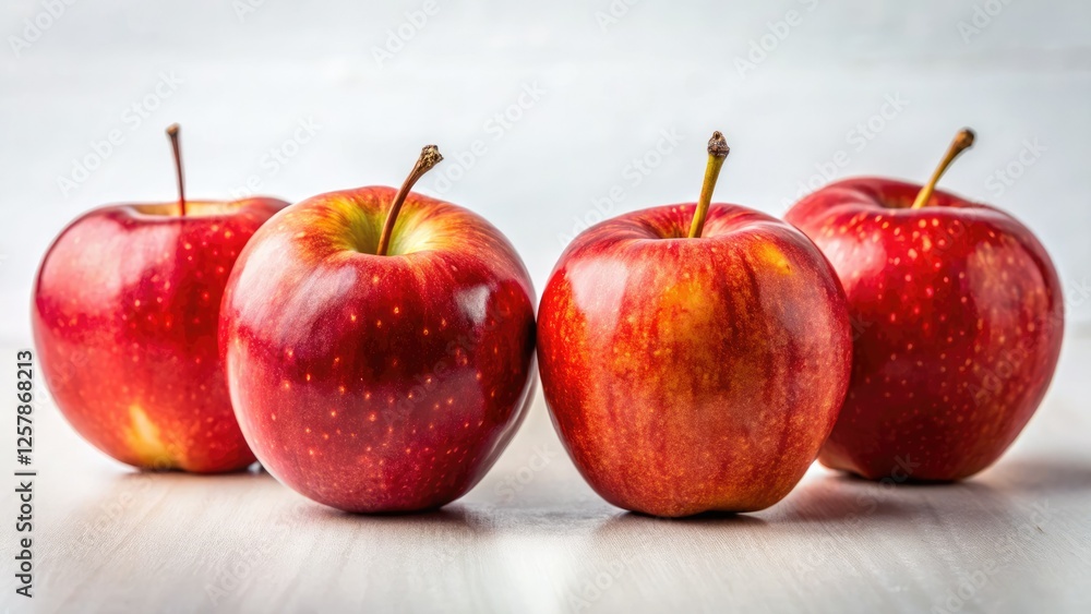 Minimalist Apple Display: Fresh Red Apples, Clean Photography, Fruit Still Life