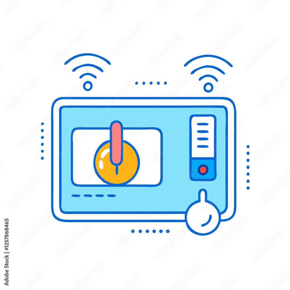 smart thermostat icon, smart thermostat vector illustration-simple illustration of smart thermostat, perfect for smart thermostat logos and icons