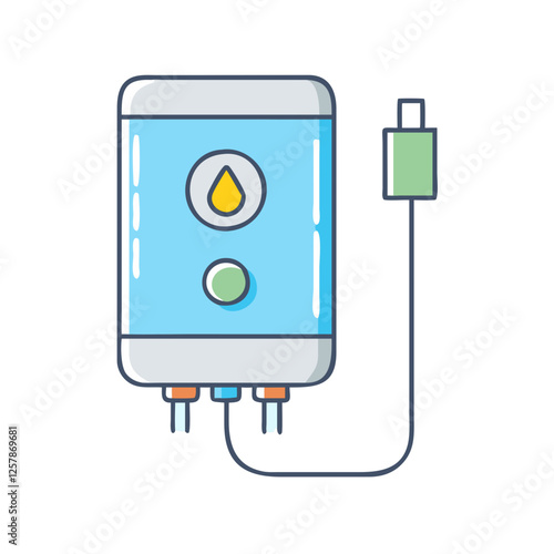 water heater icon, water heater vector illustration-simple illustration of water heater, perfect for water heater logos and icons