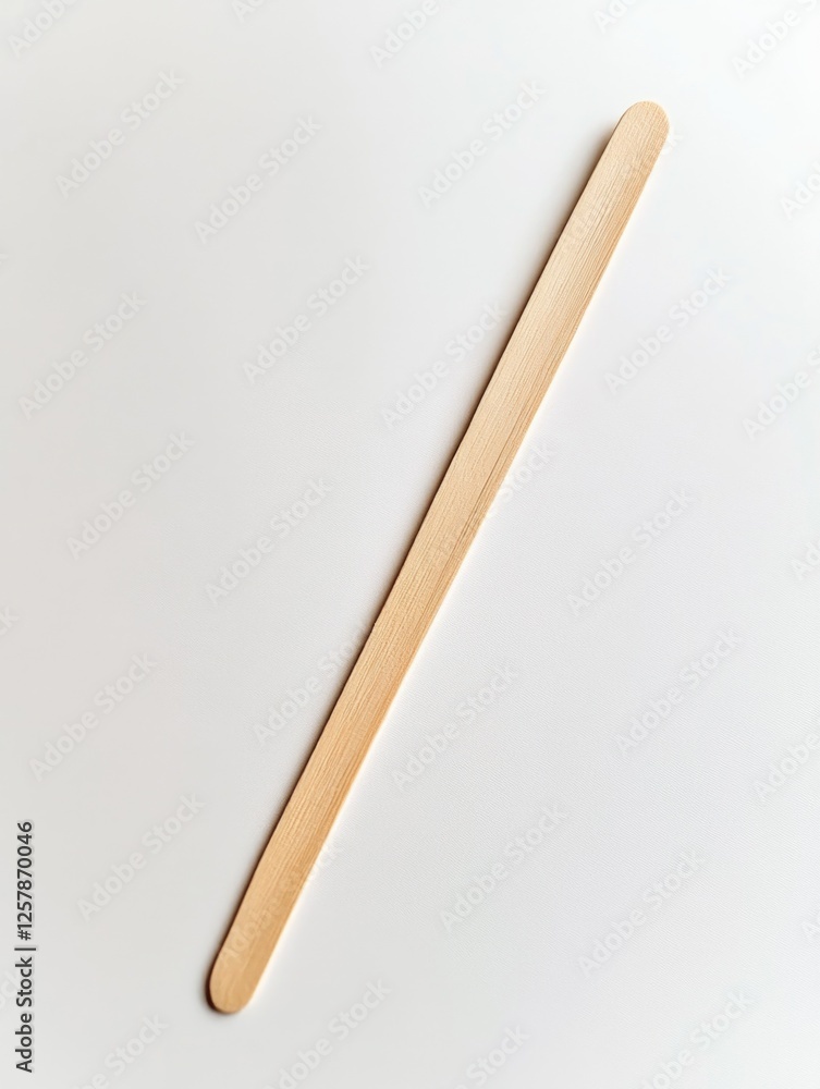 Obraz premium A small wooden toothpick for dental cleaning.