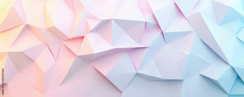 Obraz premium Abstract Polygonal Surface with a Gradient Color Palette for Creative Design and Visualization