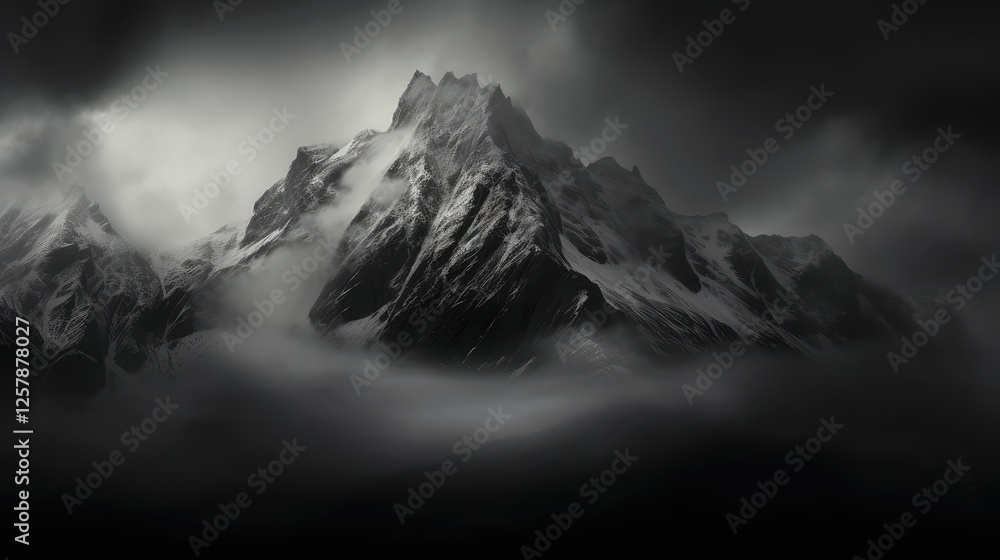 Obraz premium contrast black and white landscape