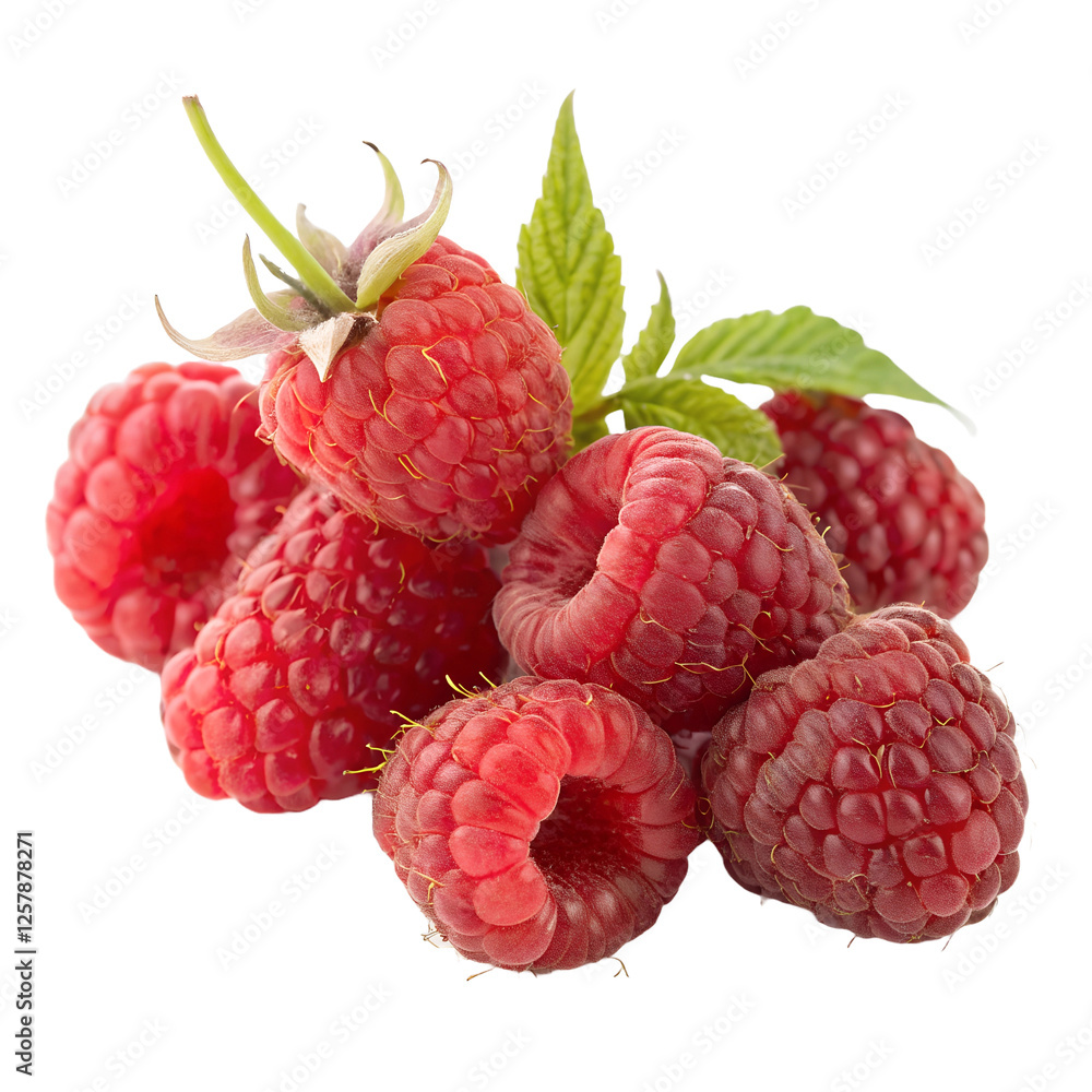 Raspberries isolated on a white background Raspberries isolated on a white background