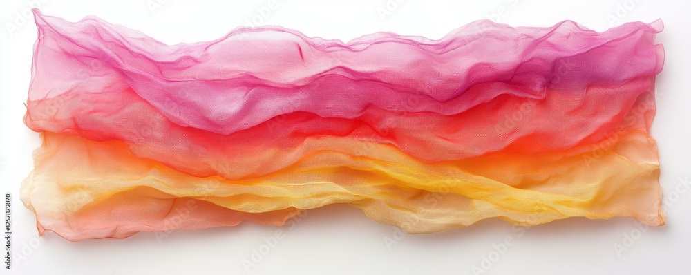 Gradient Fabric Waves of Pink Red and Yellow Hues Creates a Beautiful Visual Display Gradient Fabric Waves of Pink Red and Yellow Hues Creates a Beautiful Visual Display