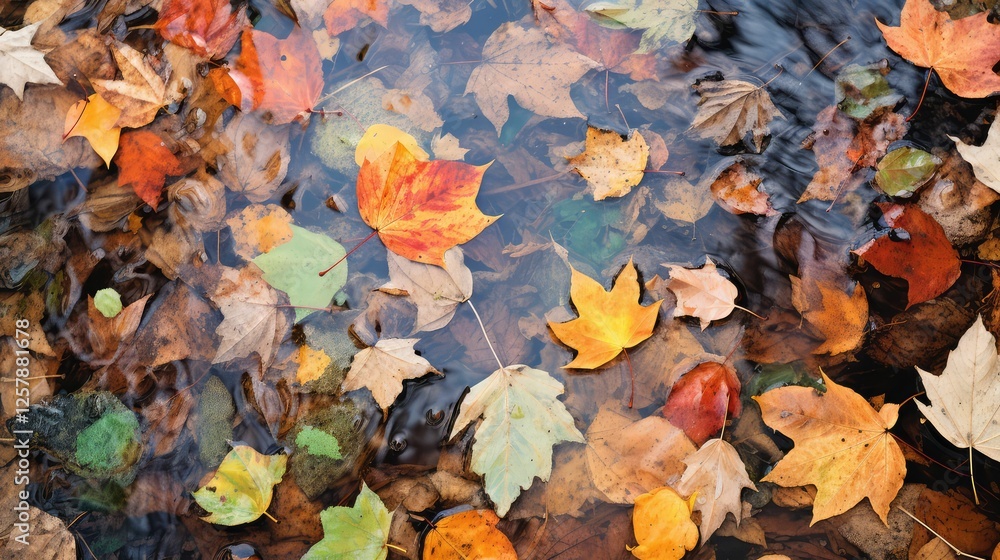 mosaic fall leaves water color mosaic fall leaves water color