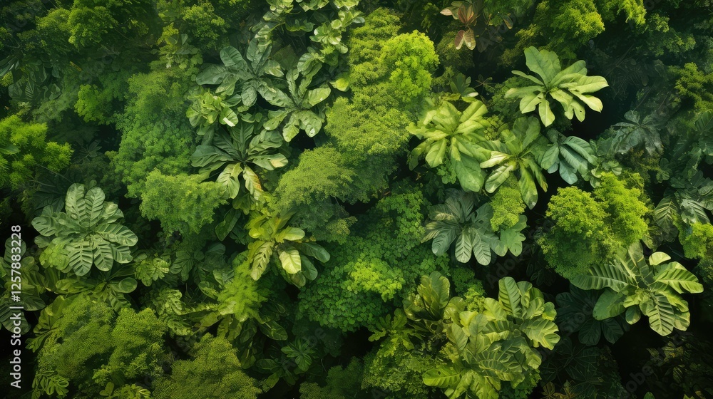 Naklejka premium biodiversity tree canopy from above