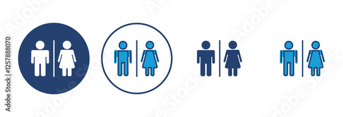 Toilet icon vector. restrooms icon vector. bathroom sign. wc, lavatory