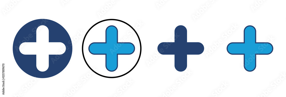 Plus Icon vector. Add plus icon