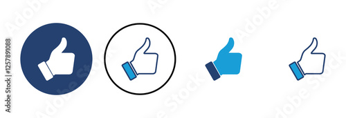 Thumbs up icon vector. Hand like. Like icon vector.