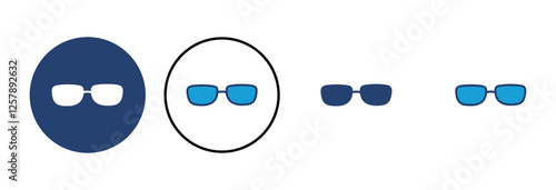 Glasses icon vector. Glasses vector icon