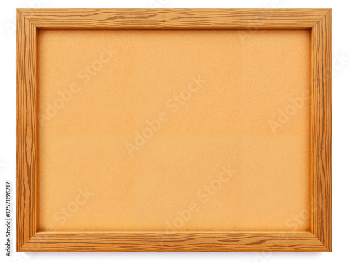 Wooden corkboard with a simple frame, perfect for notes, reminders, or decorative purposes. Generative AI photo