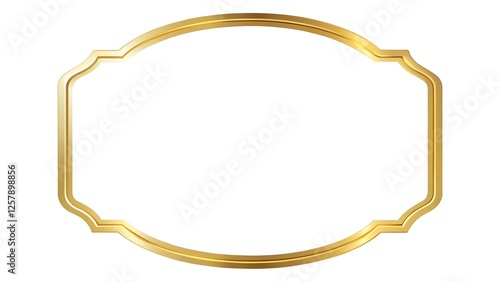 Elegant Gold Border Frame on White Background – Minimalist Luxury Design