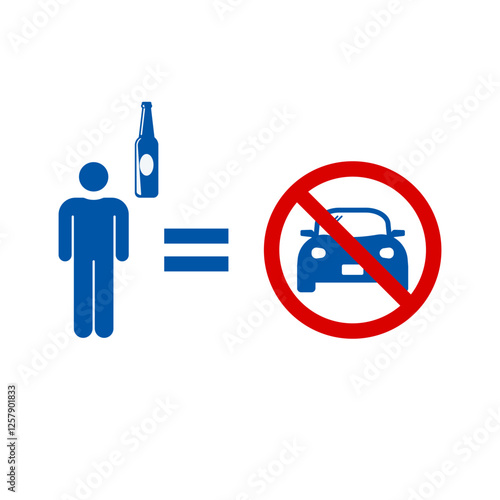 Drunk people are prohibited from driving vector illustration