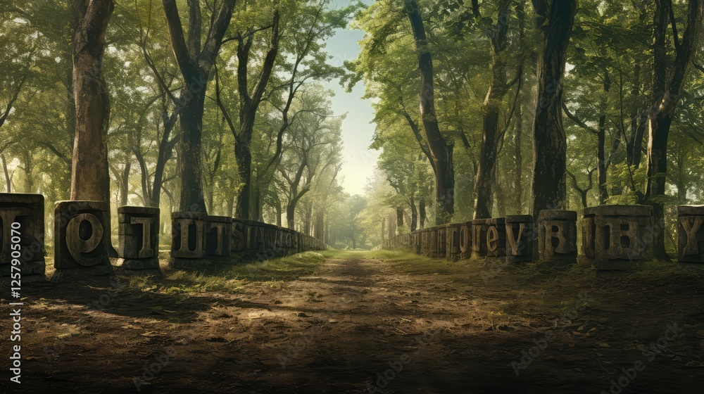 Fototapeta premium message tree letters