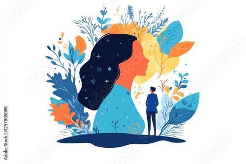 mental health care therapy concept, psychologist counseling to anxiety patient and giving guidance mental therapy care to cure mental health